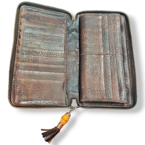 Gucci Wallet, GG Canvas Bamboo Tassel Zip Around Wallet - Picture 4 of 16